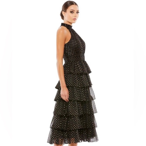 Mac Duggal Dresses & Skirts - Mac Duggal 49510 Tiered Skirt Polka Dot Dress NEW with tag just needs a zipper